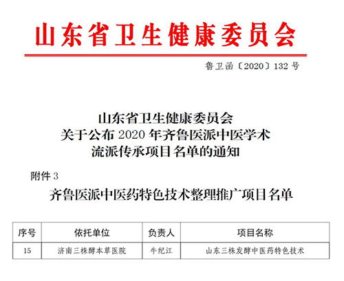 三株發酵中藥技術獲評齊魯醫派推廣項目，現代科技助力中醫藥傳承創新